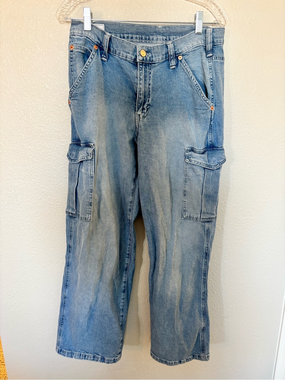 GAP Light Blue Women’s Cargo Jeans - Casual Utility Style